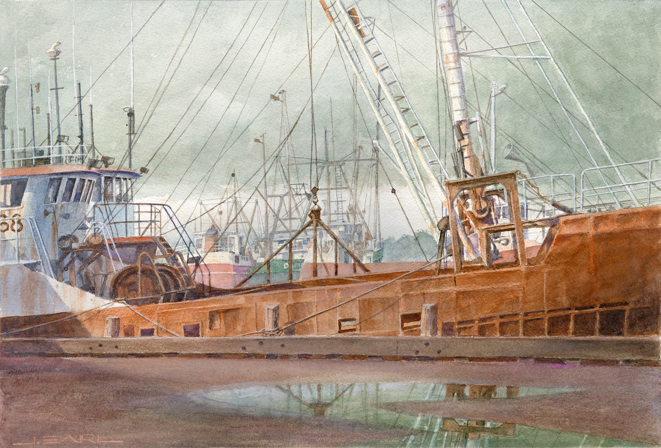 New Bedford Dockside by Jim Earl