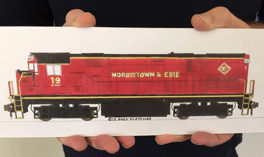 Artist Andy Fletcher Draws M&E Locomotive