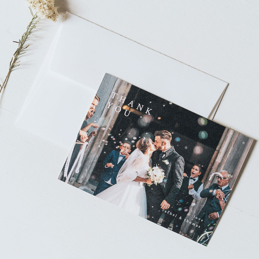 Personalised Photos Wedding Day Thank You Thank you PHOTO 50 100 Postcard 