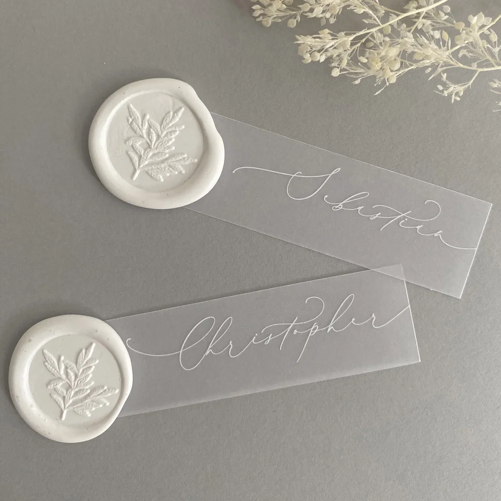 simple vellum tags — lilac & white simple vellum tags —