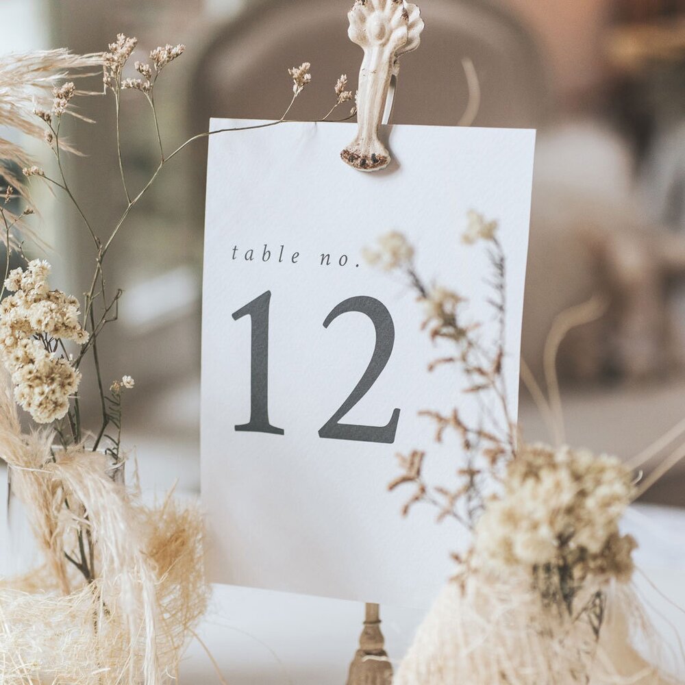 Download Table Number Mockup Lilac White