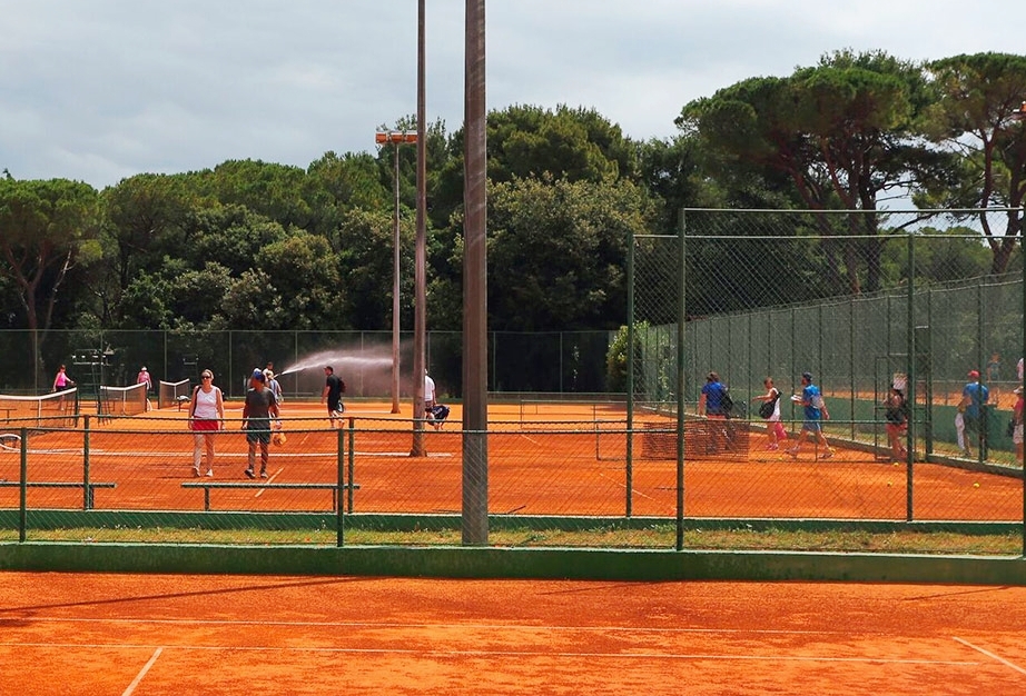 Stay active, play some tennis in the sun