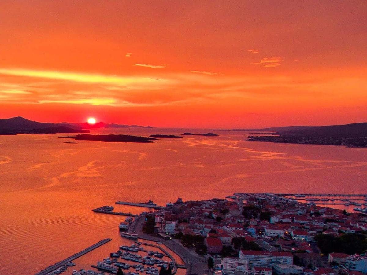 Croatia, Biograd (Zadar Region) sunset