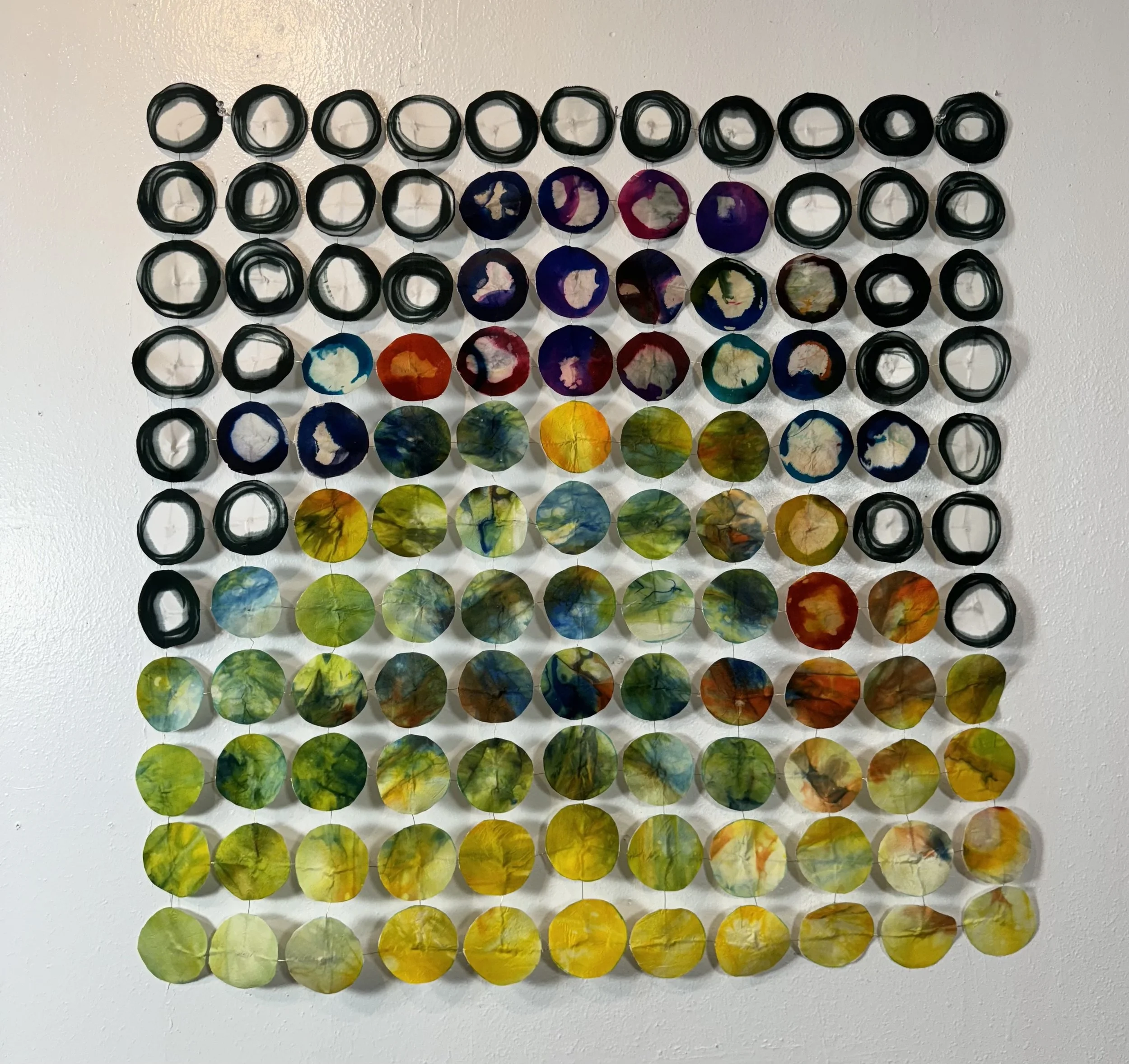 "Clear, Cancel and Delete" Hand-dyed silk, cotton, wire 32"x32" $575