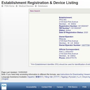 FDA - US Food and Drug Administration   Establishment Registration &amp; Device Listing