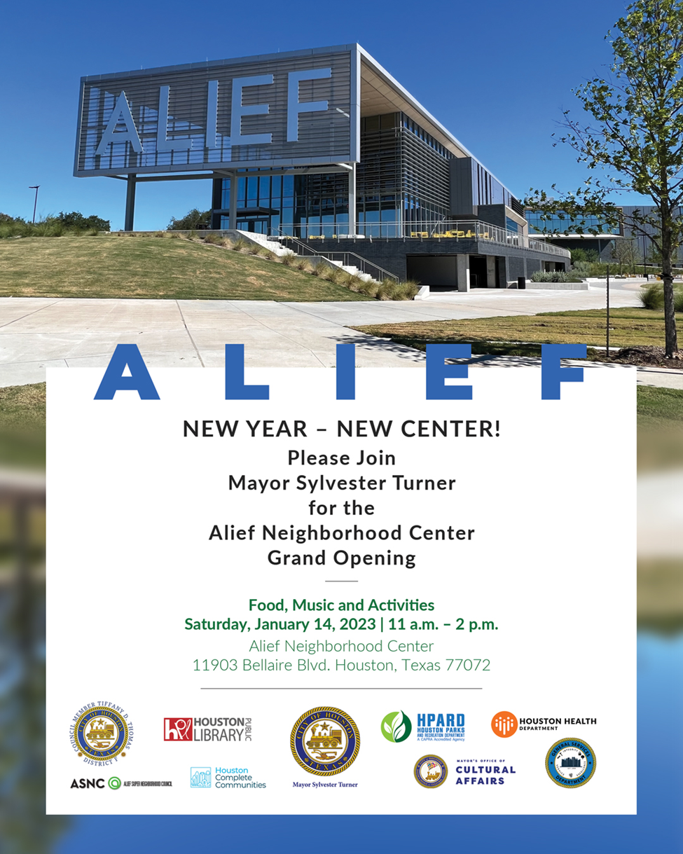 Windbloom at the new Alief Community Center set to open January 14, 2023