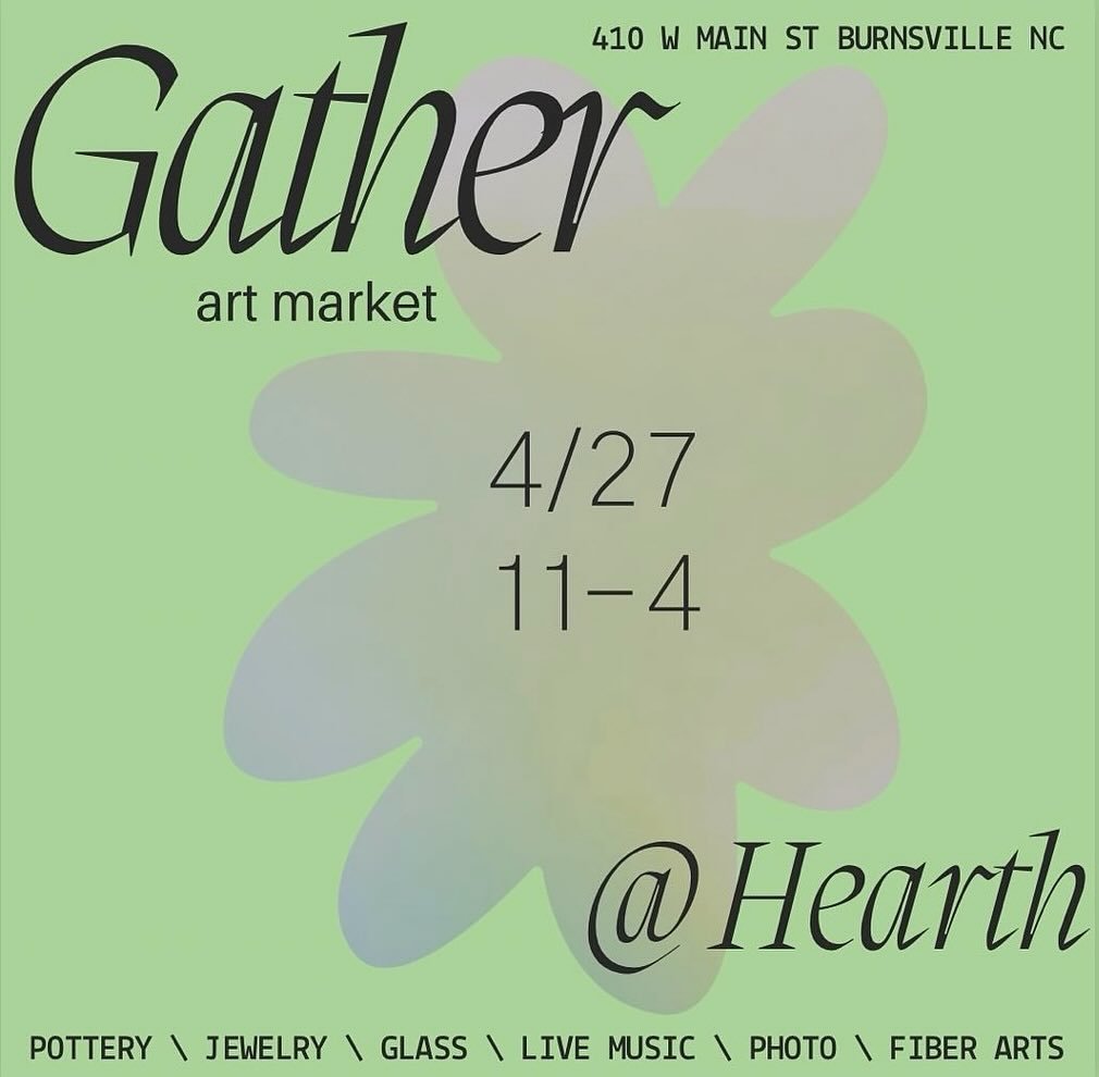 🌈Tomorrow!!✨

Come see me and all my new pots this Saturday from 11-4 @hearthglass in Burnsville! There will be lots of awesome makers and live music! 

#gatherart #gatherartmarket #burnsvillenc #hearthglass #hearthglassandgallery #nc #northcarolina