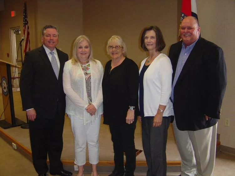 Platte County Prosecuting Attorney Eric Zahnd, Janet Williams, Avis Lowe, Dianna Cockrill, Pat Cockrill