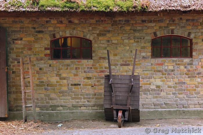 Wheel Barrow in a Farmyard in Sweden