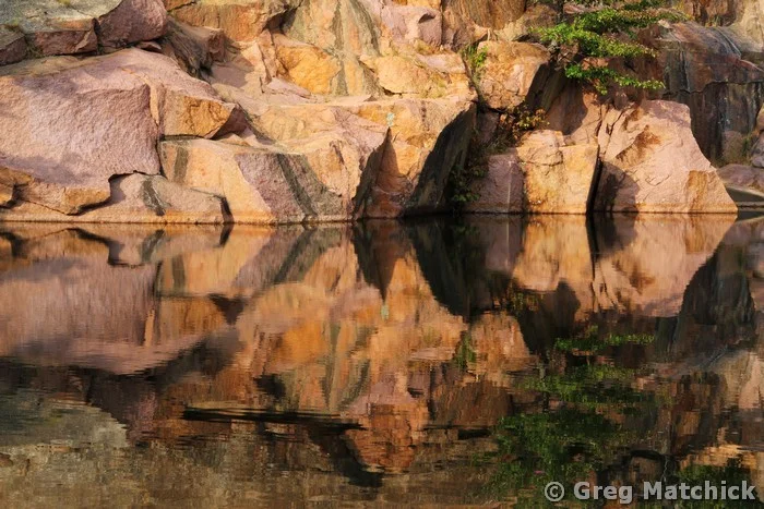 Granite Cliff and Reflections at Elephant Rocks