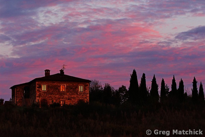 Farmhouse in Morning Light in Tuscany