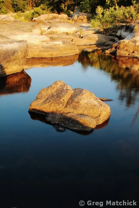 Evening Light and Rock at Tiemann Shut-Ins