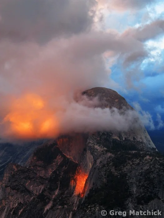 Evening Glow On Half Dome in Yosemite National Park