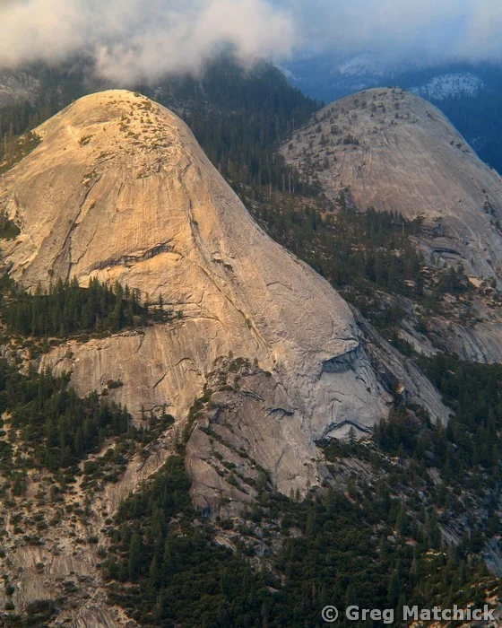 Clouds Over North Dome in Yosemite National Park