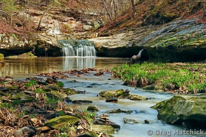 Springtime Waterfall in Piney Creek Ravine 1