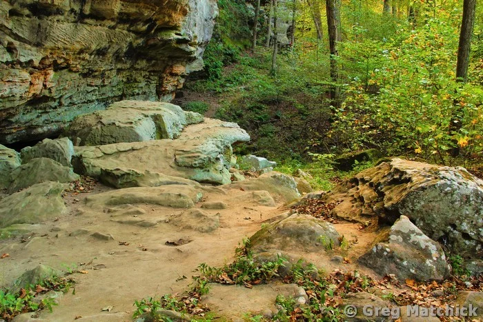 Trail Along a Sandstone Bluff in Shawnee Forest
