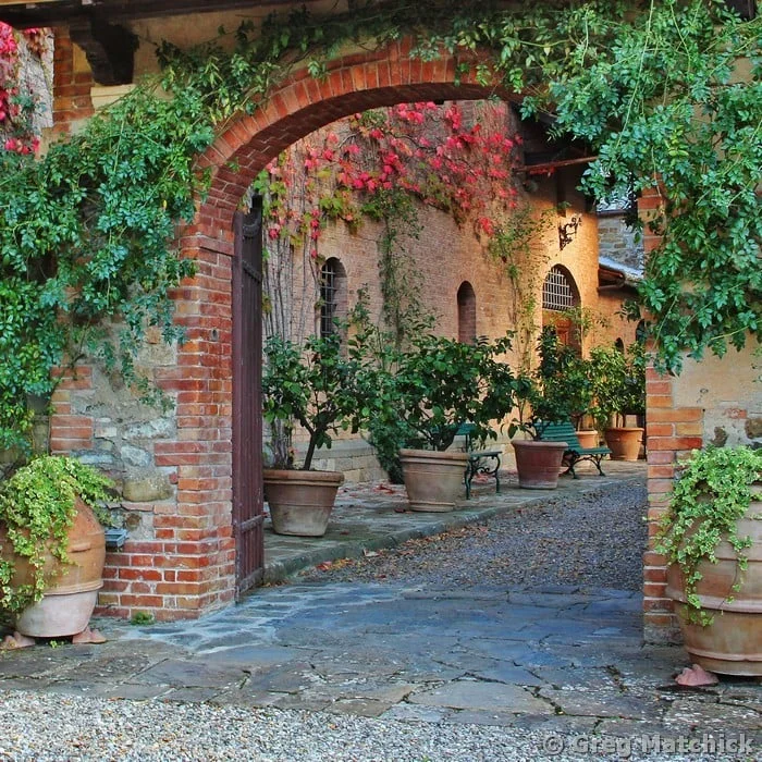 Tuscan Winery Entrance