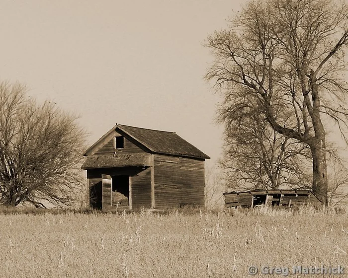 Old Barn On a Hill in Iowa