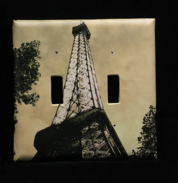 Eiffel Tower at Dusk Double Switchplate