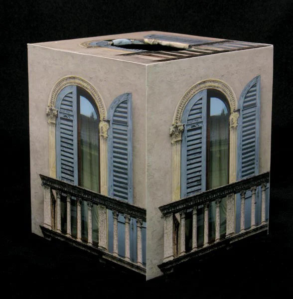 Blue Shutters in Verona Tissue Box