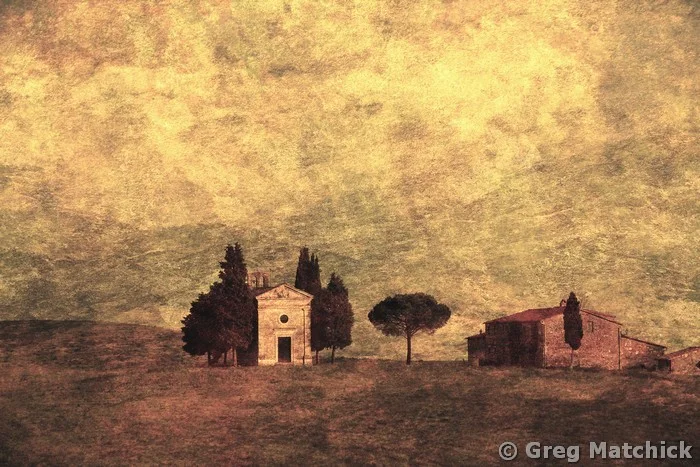 Chapel On a Ridge in Tuscany (composite)