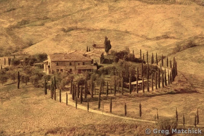 View Over Tuscan Farmhouse (composite)