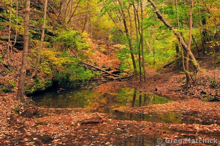 Upper Dells at Matthiessen State Park in Autumn 1
