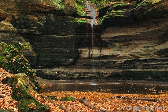 Waterfall in Ottowa Canyon at Starved Rock State Park