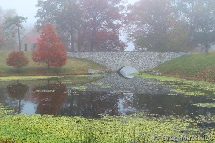Stone Bridge in Carondelet Park On a Foggy Morning