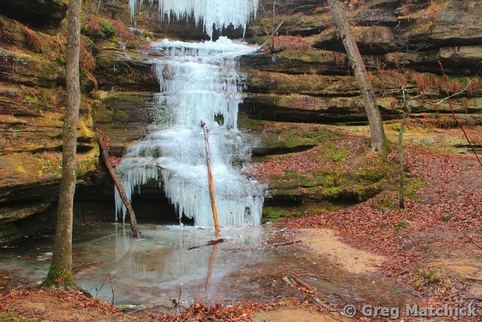 Frozen Waterfall in Hickory Canyons