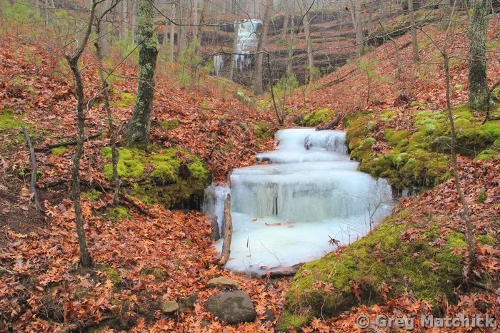 Ice Flow in a Valley at Hickory Canyons