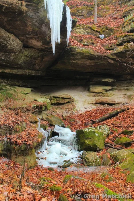 Icicles in Rockpile Canyon at Pickle Springs