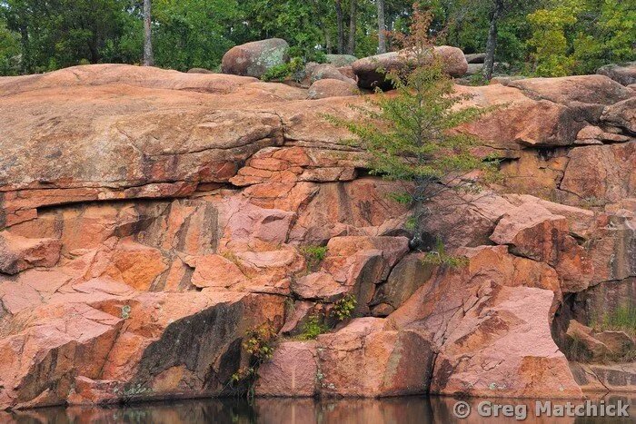 Cliff Along a Lake at Elephant Rocks