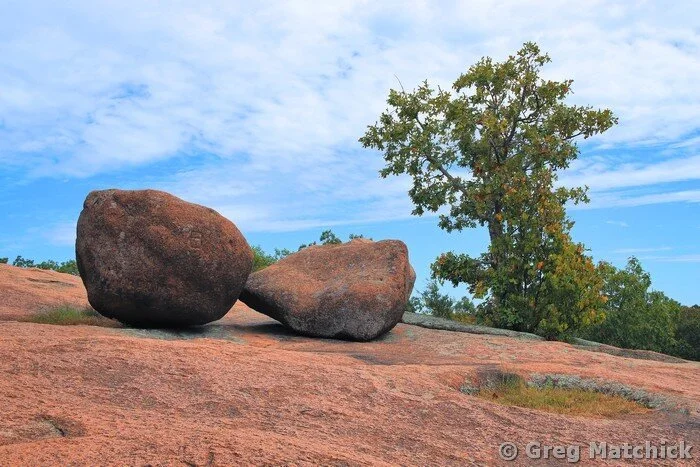 Two Boulders On a Granite Dome at Elephant Rocks