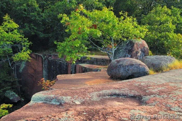 Evening Light Over a Quarry at Elephant Rocks