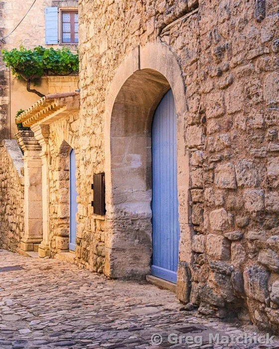 Lane Bathed in Warm Light in Lacoste