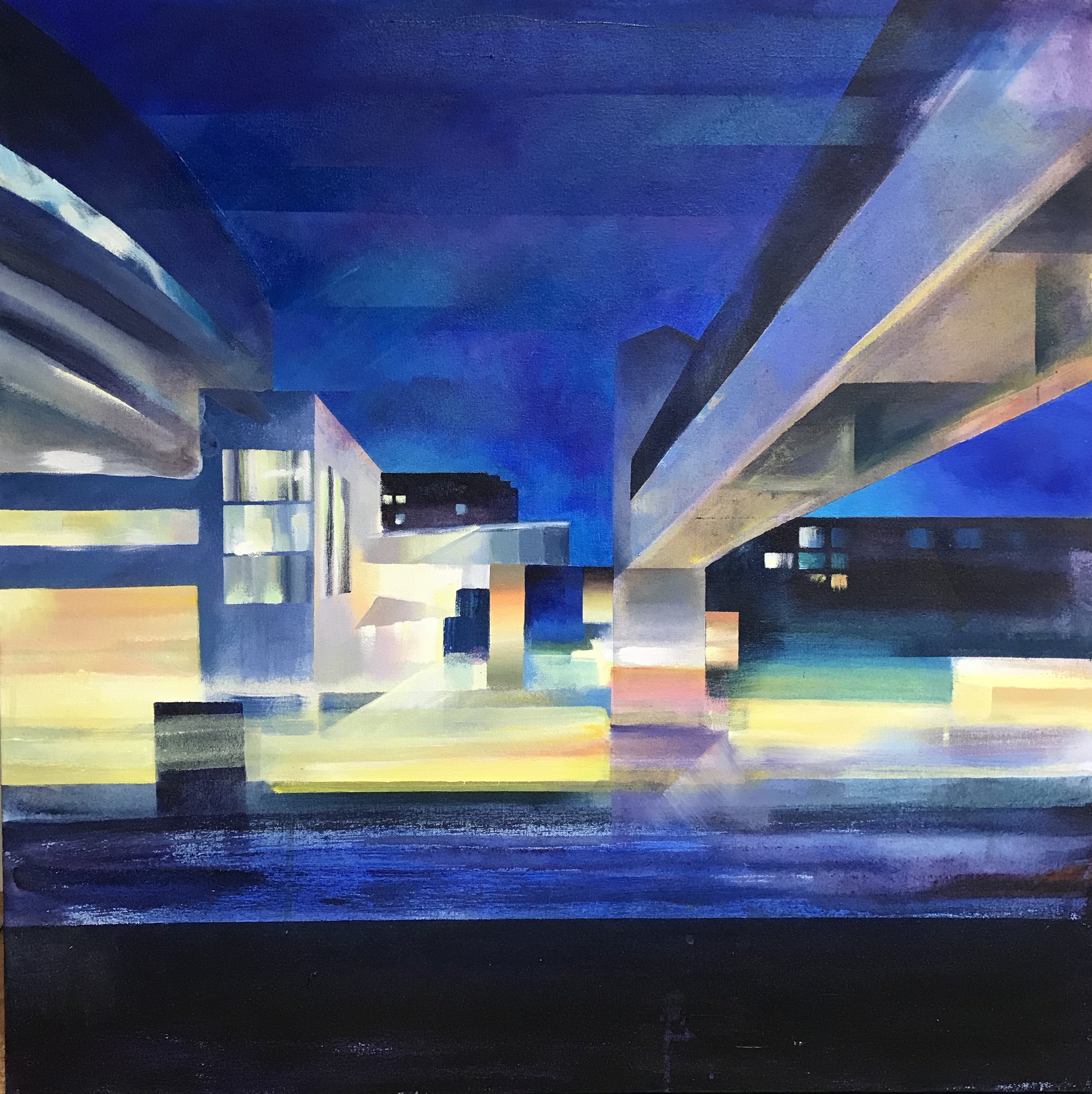 Emeryville Station 2 ( acrylic on canvas, 30 x 30" )