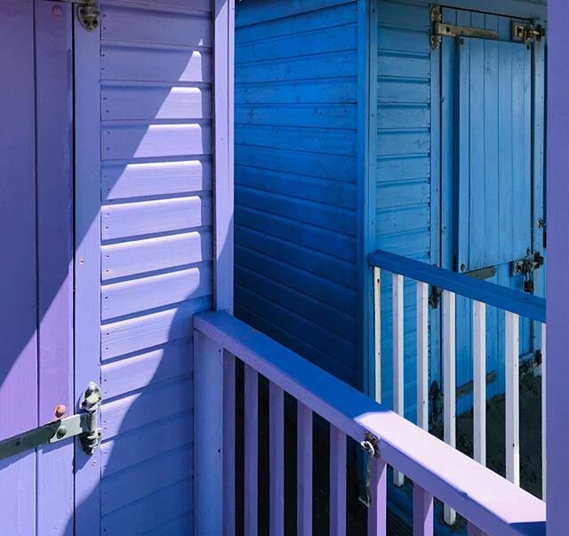 Beautiful blues on beach huts#beach#witterings#photo#art#blue#