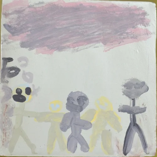 this is the second painted tile from the young boy; all the members in his family