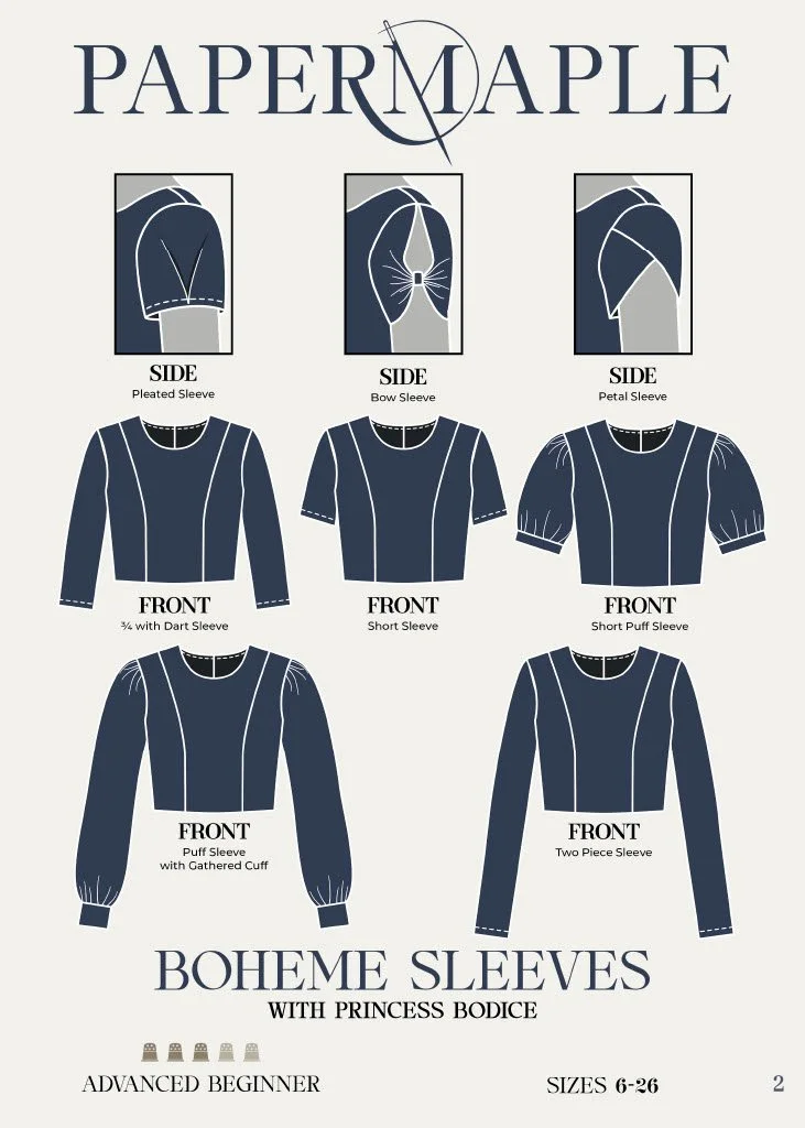 The Boheme Fit and Flare Dress - Princess Bodice and Facing Construction