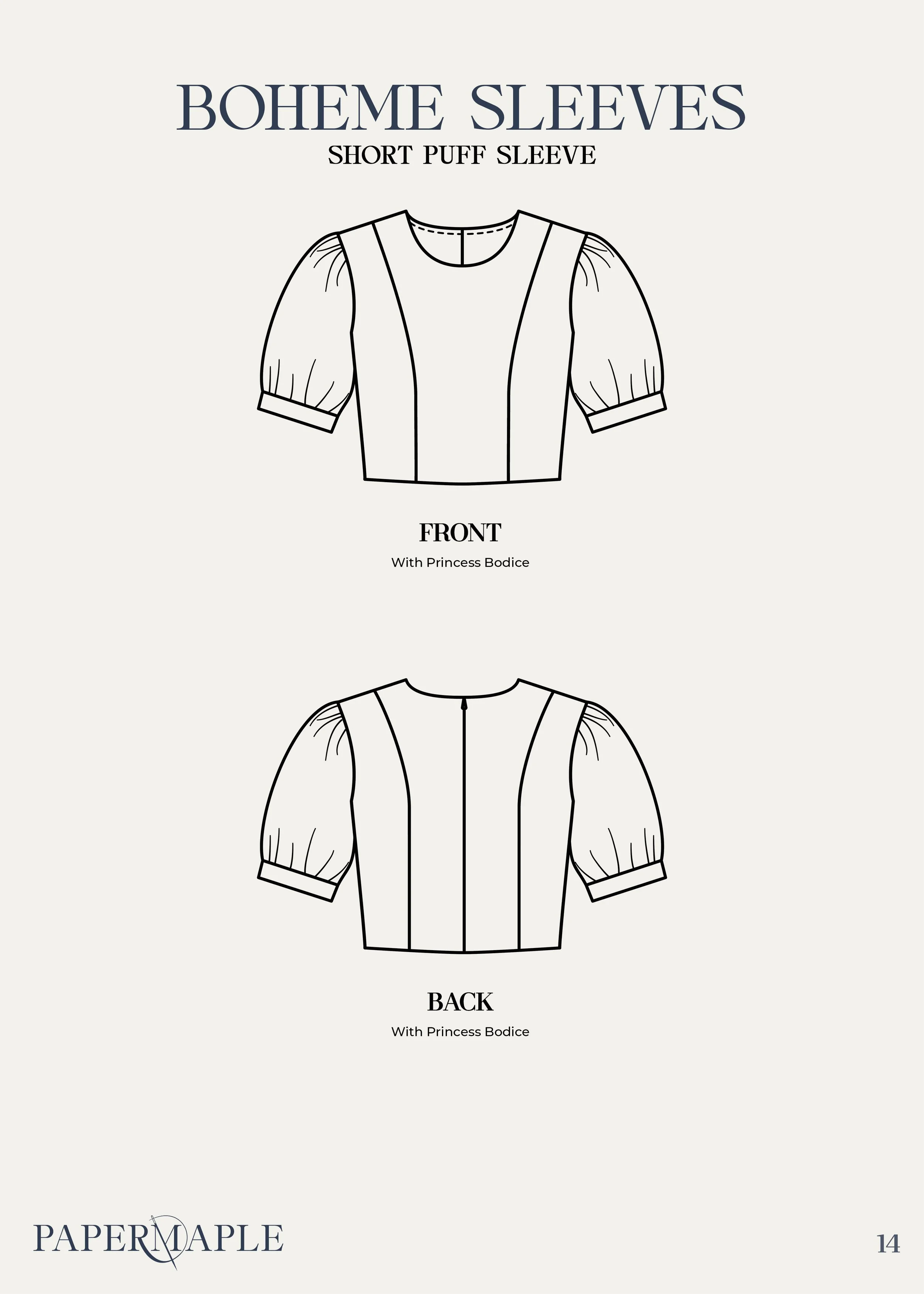 The Boheme Fit and Flare - Sleeves / Short Puff Sleeve