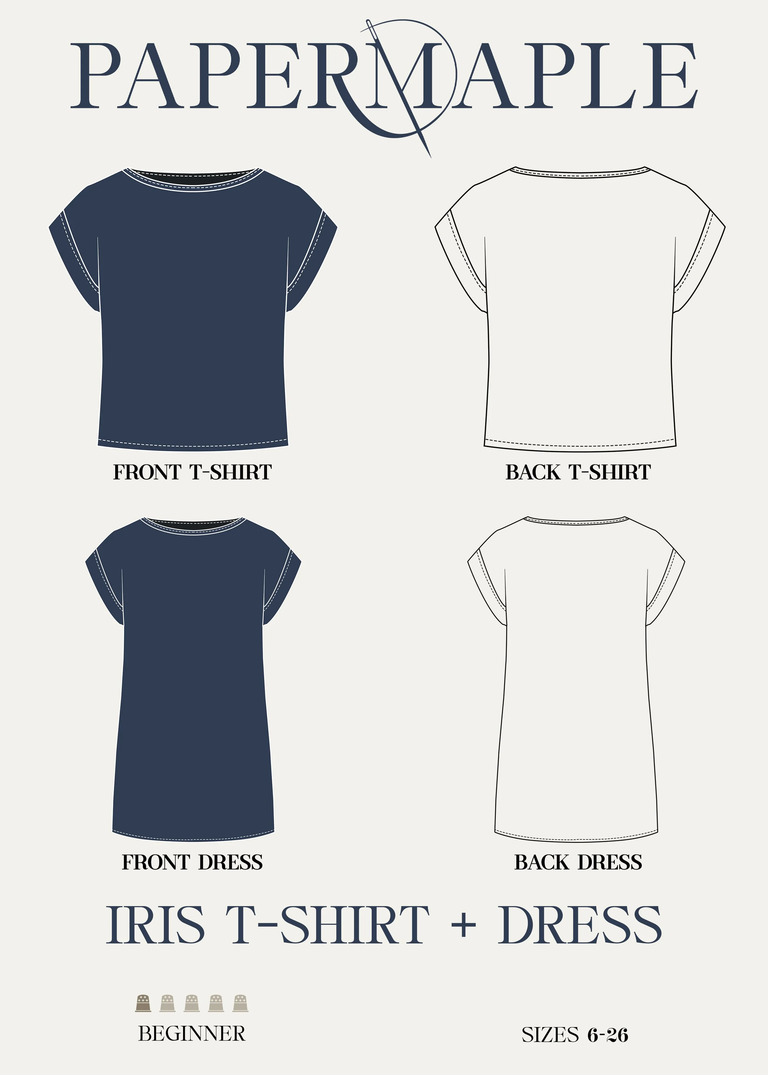 The Iris T-Shirt and Dress with Pockets / A - The Free Pattern Overview