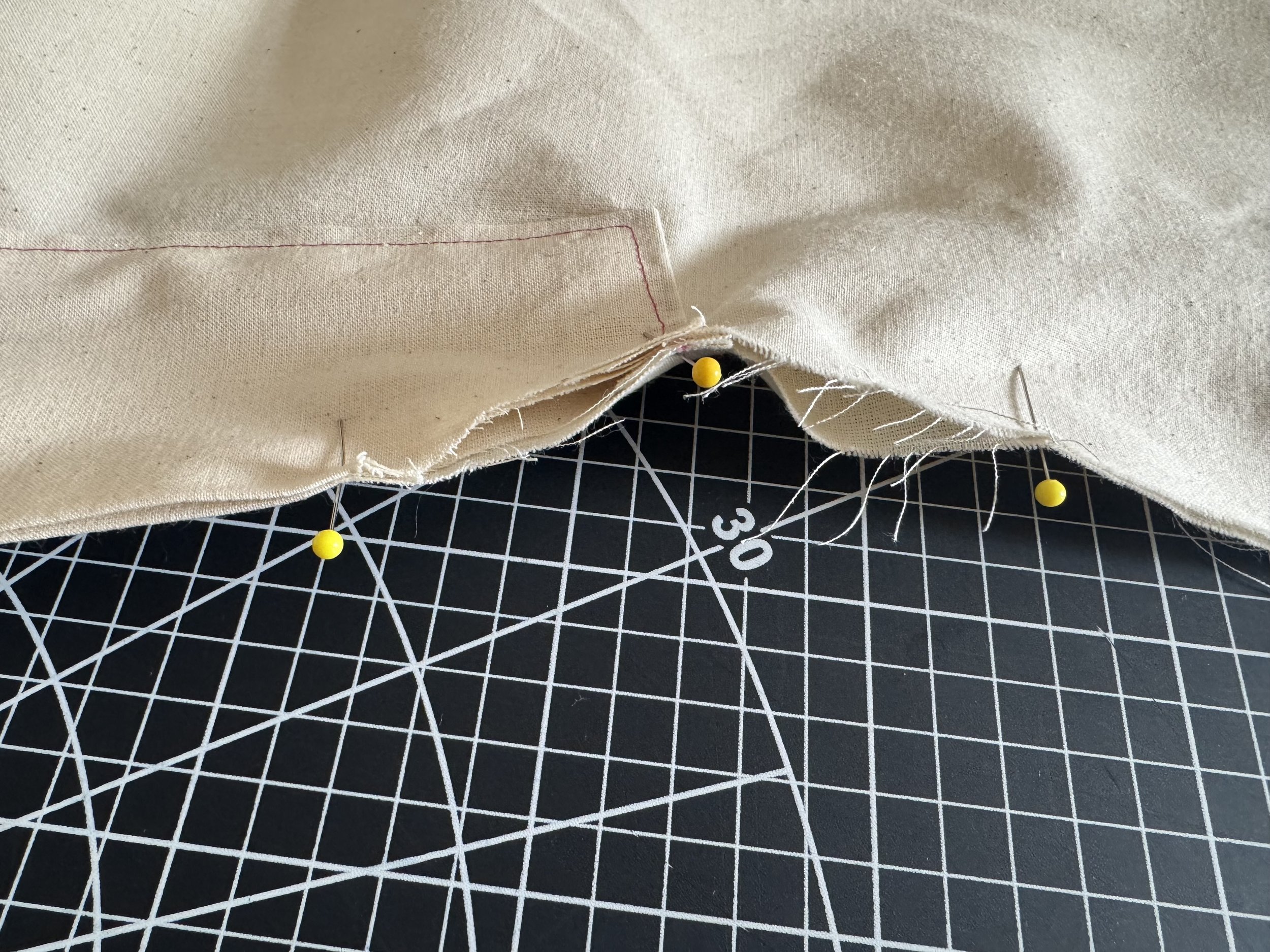 Check before sewing that your stitch lines on the sleeves match up.