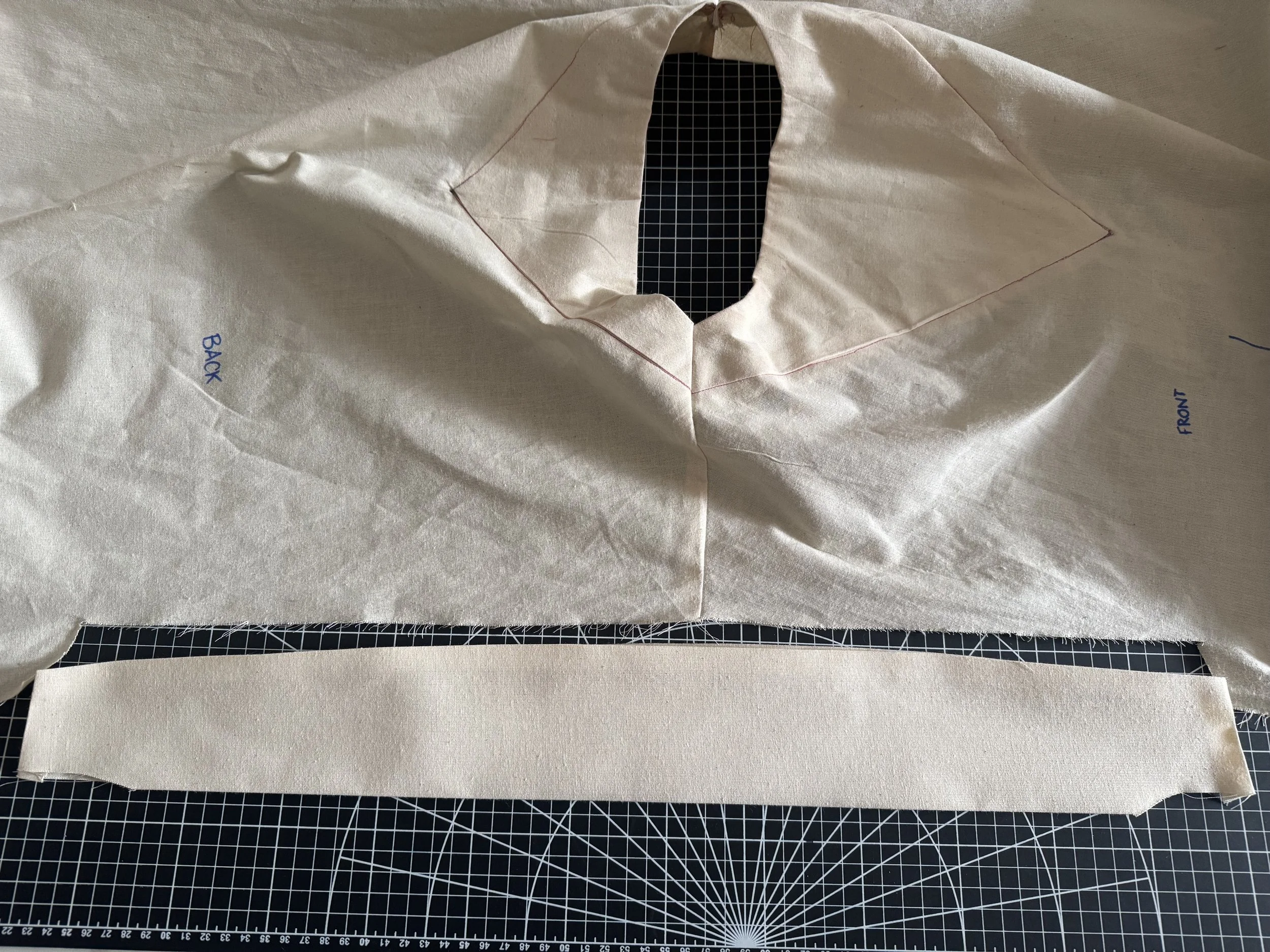  Line your sleeve to the bodice.  Slide the sleeve onto the bodice, encasing the bodice seam. 