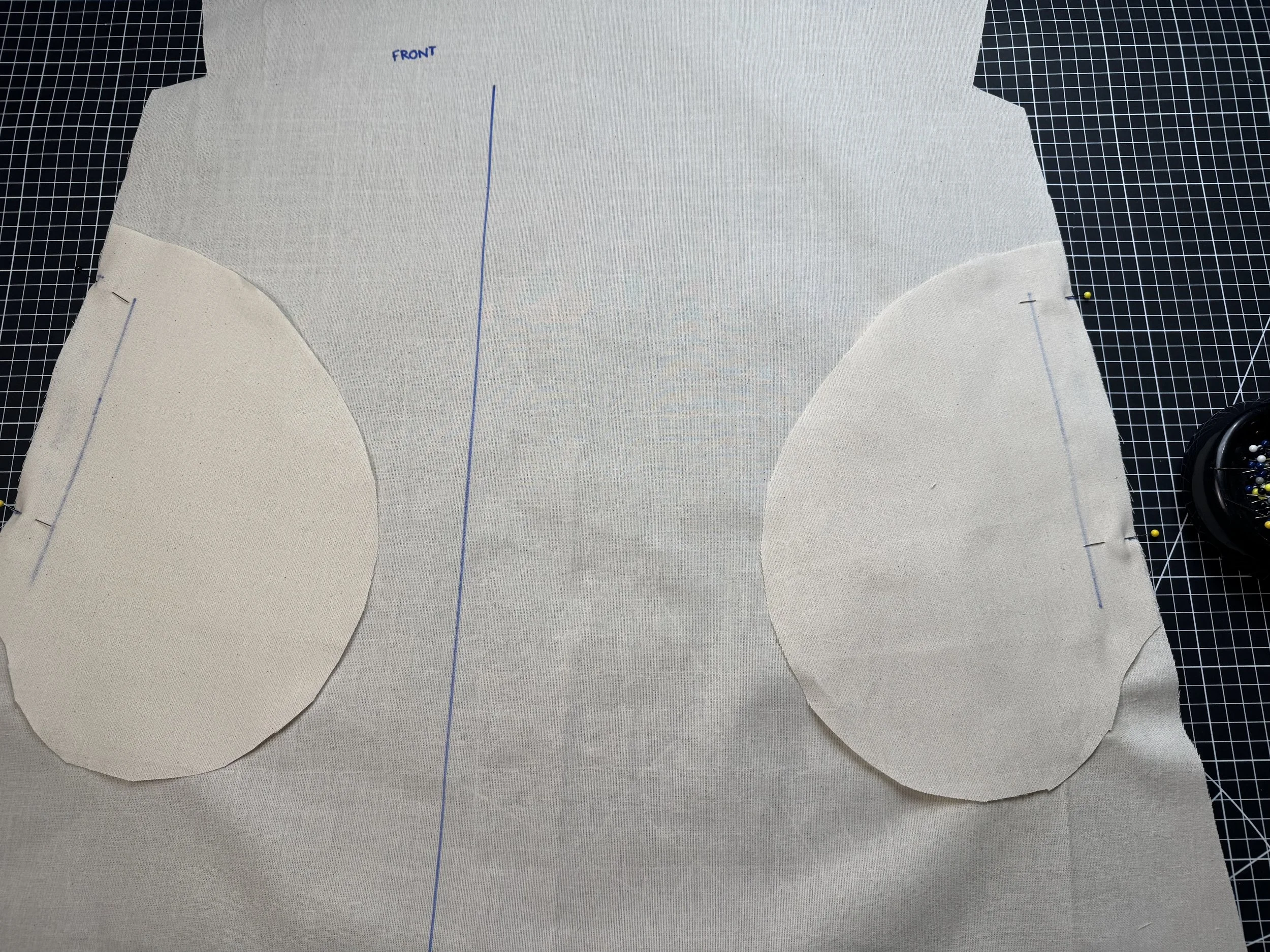  Pin and stitch at a 5/8” seam allowance 