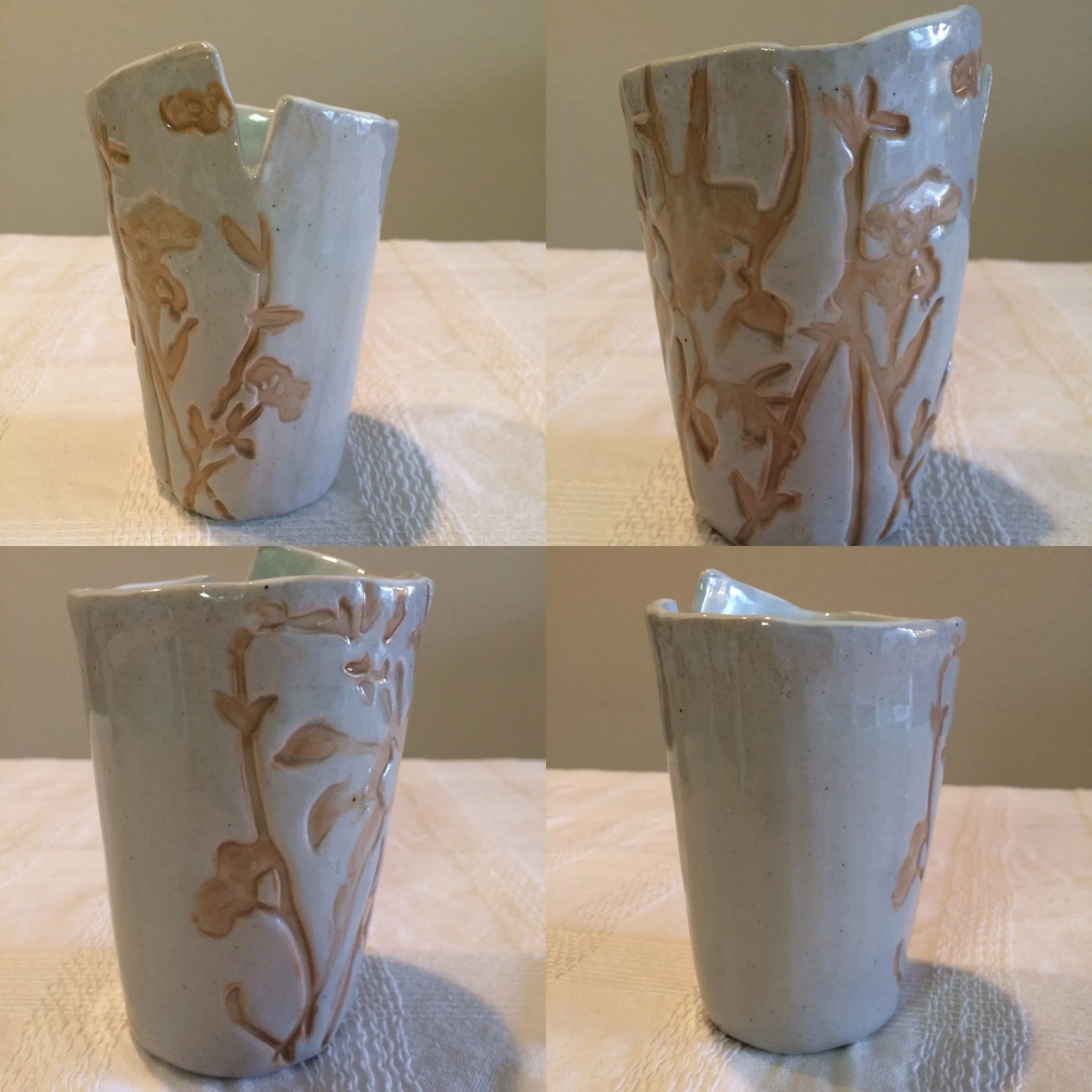 Peach Floral Mug