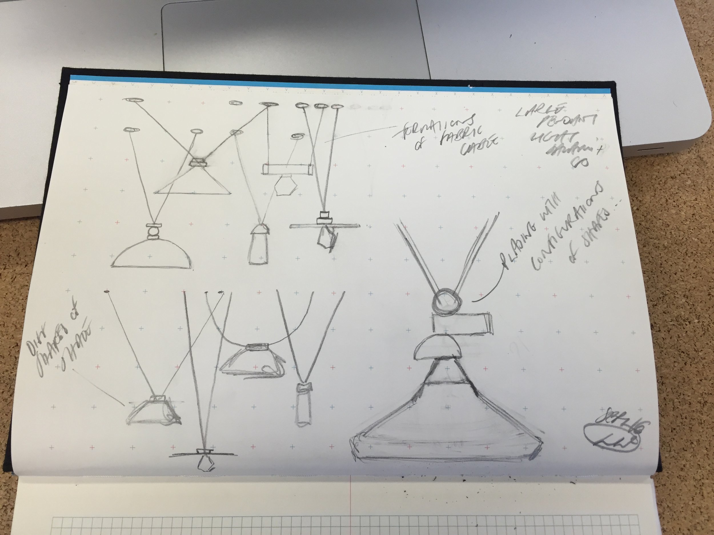One of my favourite things to do on an Interior design project is to create custom lights for the scheme. When I started the Salami & Co Project I sketched out the above, following on from another light which I had created out of a my sketch book . I wanted to change up what usually happens with the lighting cable by introducing a second cable and playing with the depths in the way that were hung also I wanted create layered lights with shapes and colours...I knew what I wanted to do but I just needed to work out how I was going to get there. It was here that I decided to contact One We Made Earlier with their necklaces being a main staple (and a favourite) in my wardrobe I thought they would be the perfect people to work with on this project. I sent across the above and from there we designed, refined and produced them. The results are below, Im so so happy with the results - the lights are exactly what I wanted them to be - bold, striking and simple but iconic and fun. I definitely would like to have them in my space. 