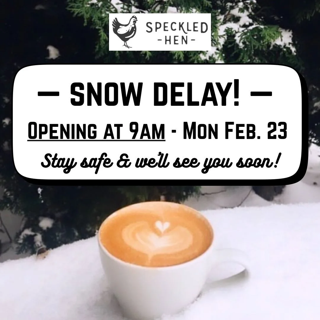 Opening at 9am today! ❄️ Be safe &amp; come enjoy a beautiful snow day at the cafe when you&rsquo;re shoveled out ☕️