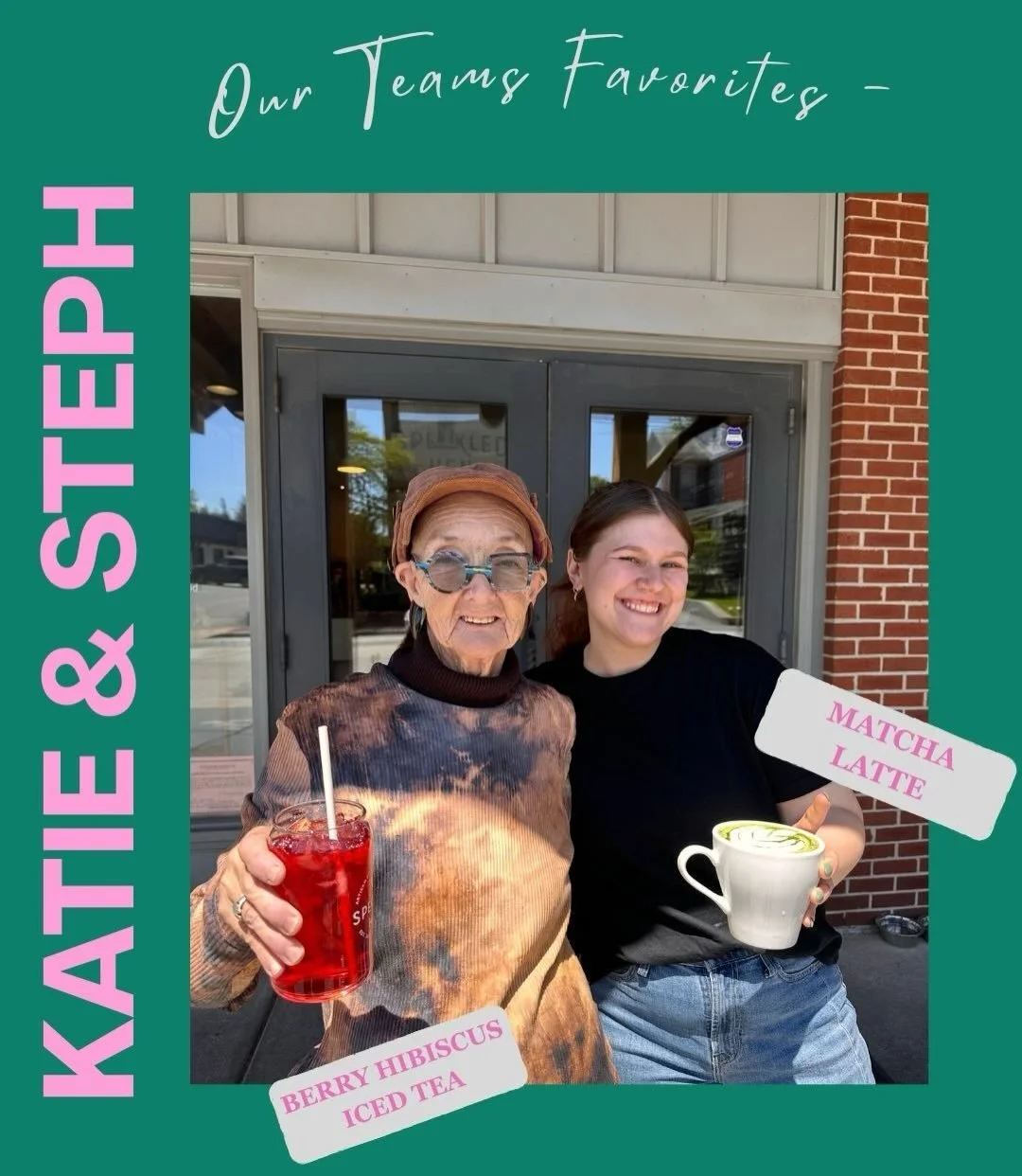 Cool off this afternoon with one of our teams favorites ☀️🧊: 

- brewed in house Berry Hibiscus Iced Tea 🌺
- Matcha 🍵 
- Golden Chai ⭐️
- Berry Smoothie 🫐🍓
- Brown Sugar Shaken Espresso 🤎