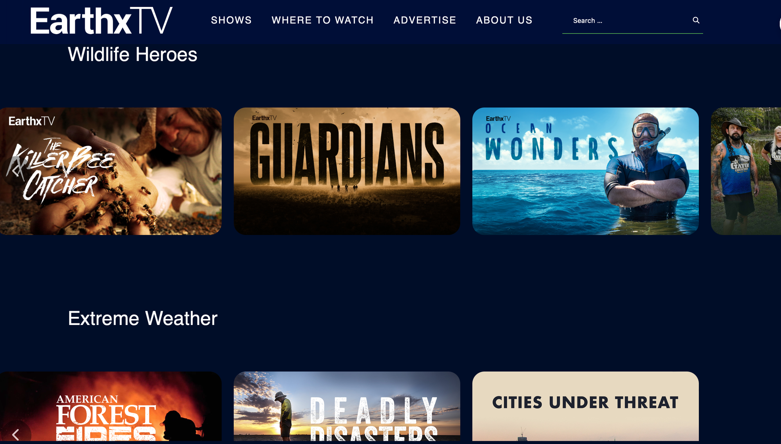 EarthxTV Website Content Rails